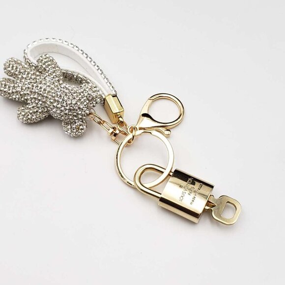 100% Auth Louis Vuitton Lock & Key with unbranded Bagcharm, Keycharm, Keychain - Picture 6 of 8